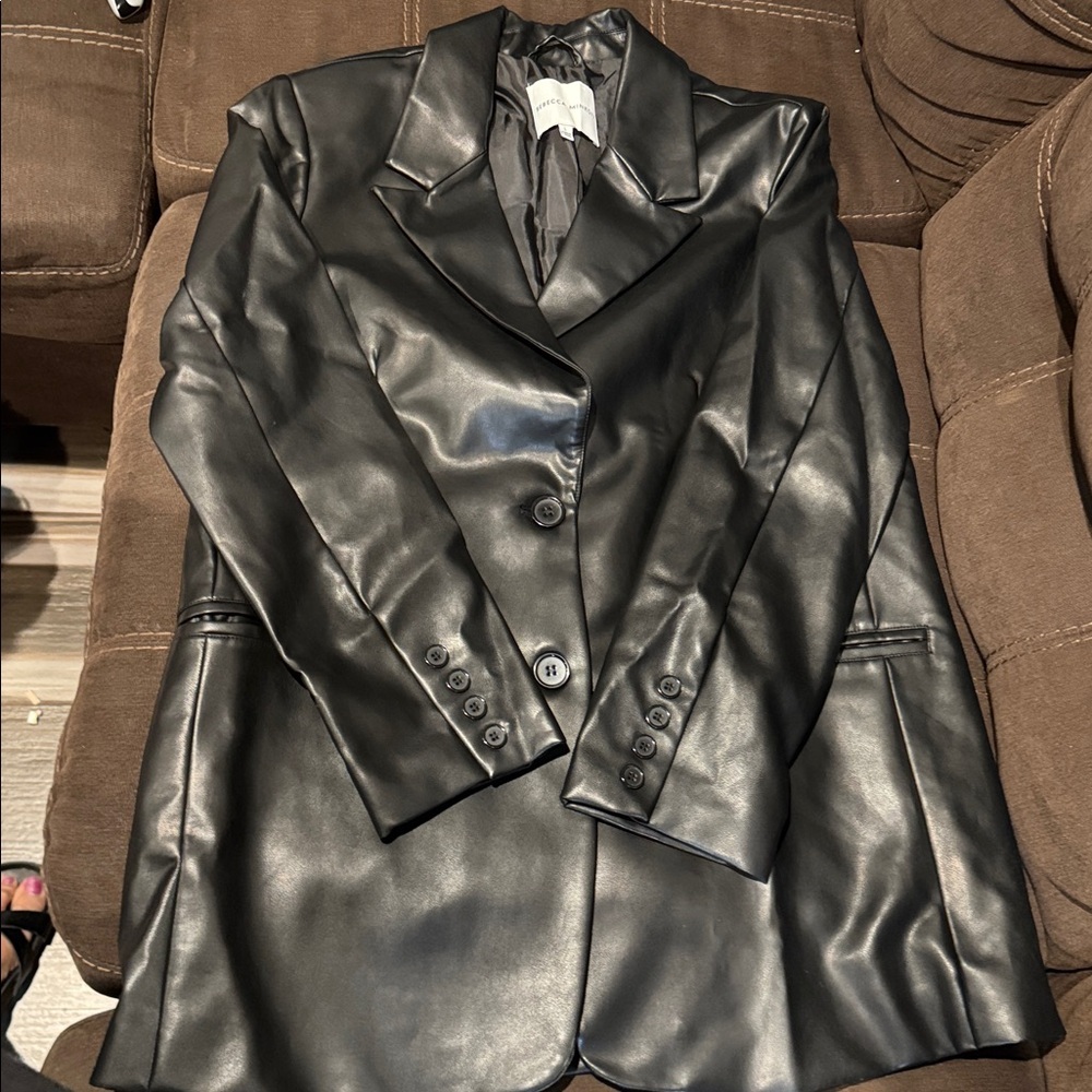 Rebecca Minkoff Faux Leather Black Jacket
